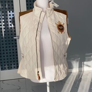 Ralph Lauren Cream Quilted Vest 🐎